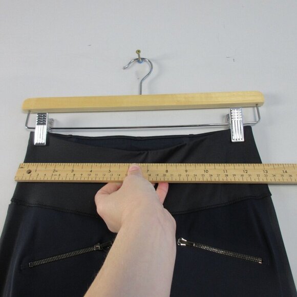 ADAY Throw & Roll Women's Leggings S Blue Zipped Pockets Stretch Running 252 - Picture 10 of 13